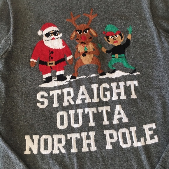 Primark Straight Outta North Pole Ugly Christmas Sweater XS - Picture 2 of 5